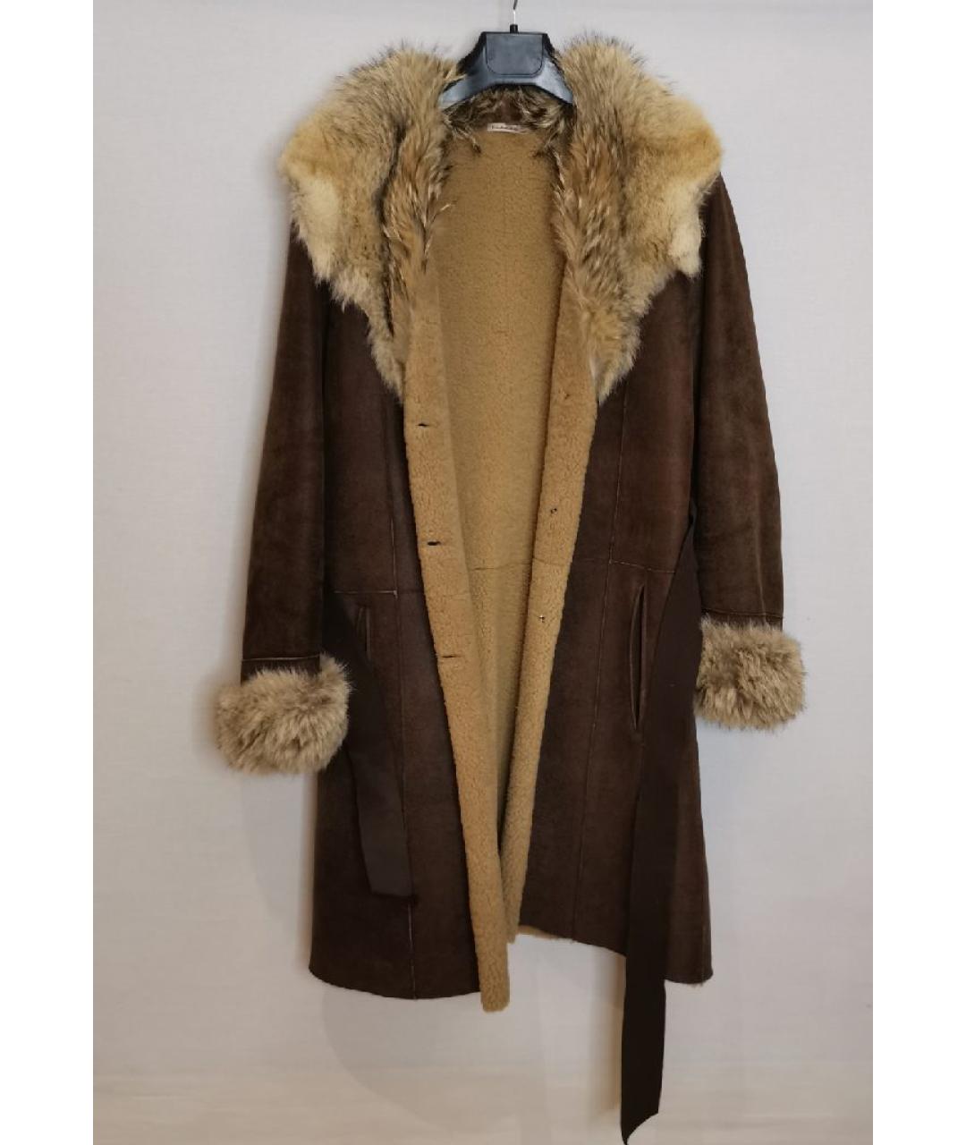 P.A.R.O.S.H. Коричневая замшевая дубленка, фото 3
