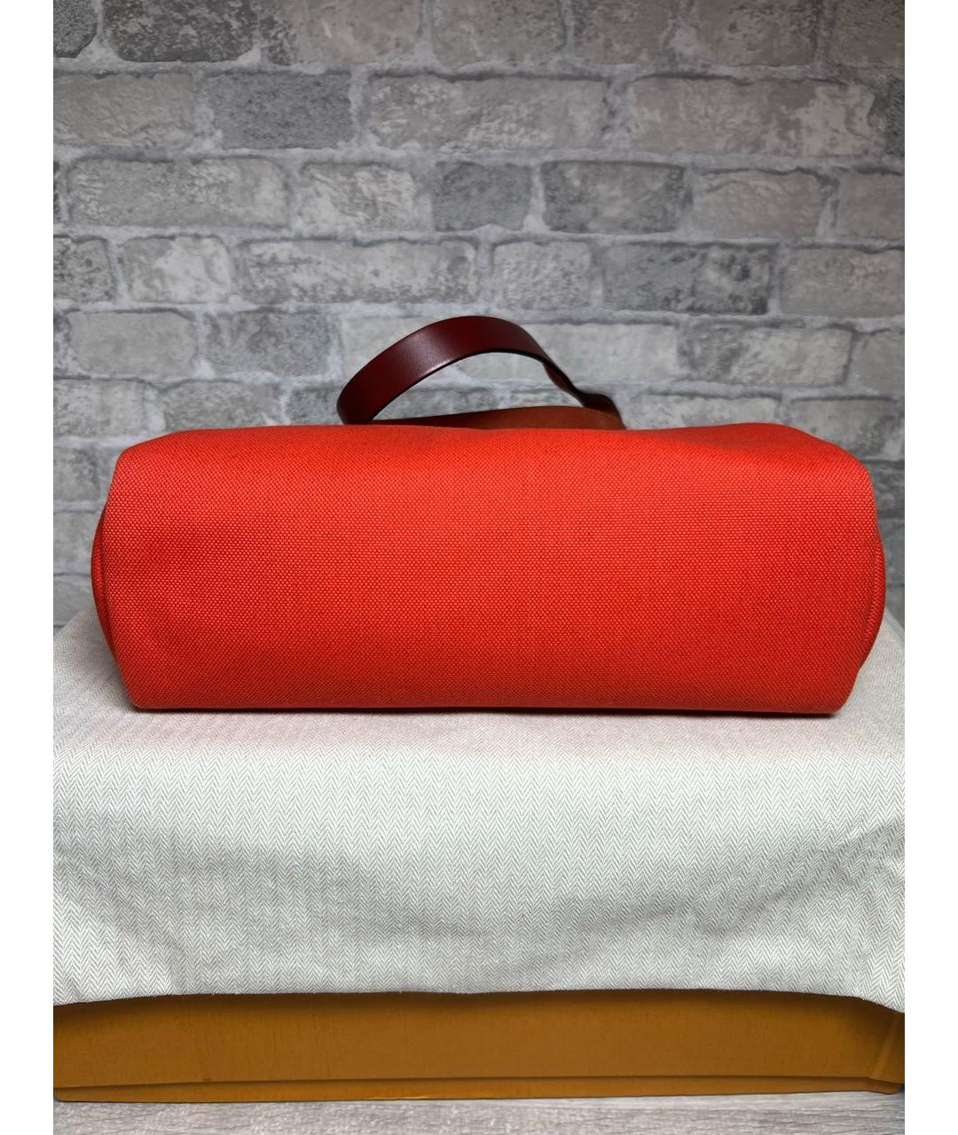 HERMES Красная сумка с короткими ручками, фото 6