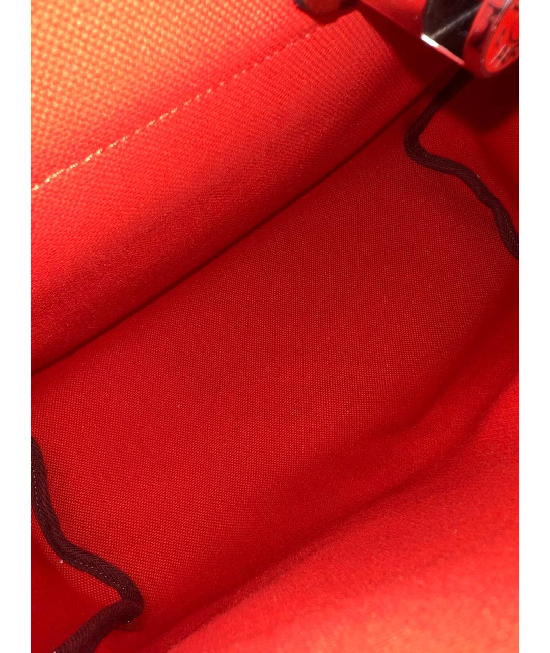 HERMES Красная сумка с короткими ручками, фото 8