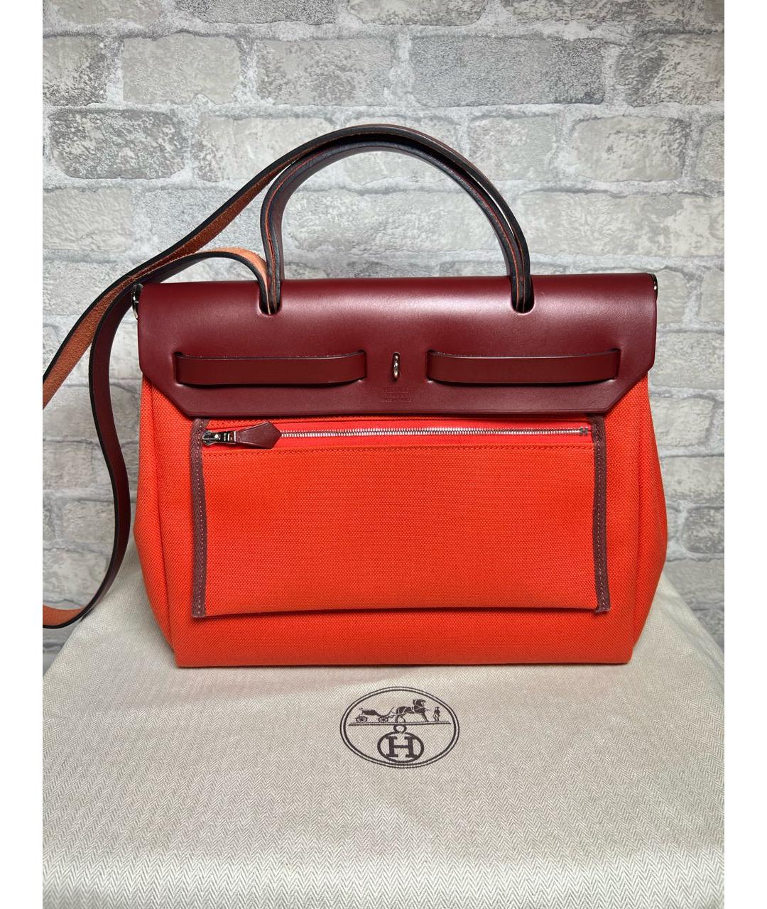 HERMES Красная сумка с короткими ручками, фото 3