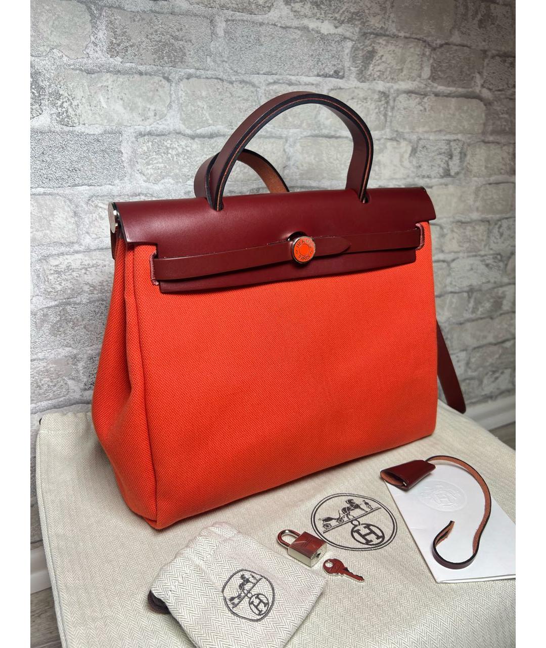 HERMES Красная сумка с короткими ручками, фото 2