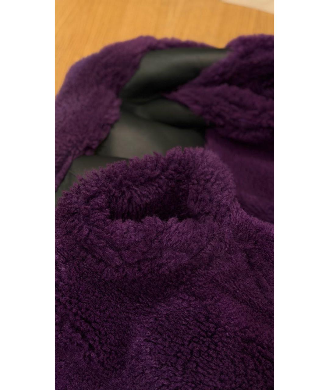 PHILOSOPHY DI LORENZO SERAFINI Фиолетовая кожаная дубленка, фото 8