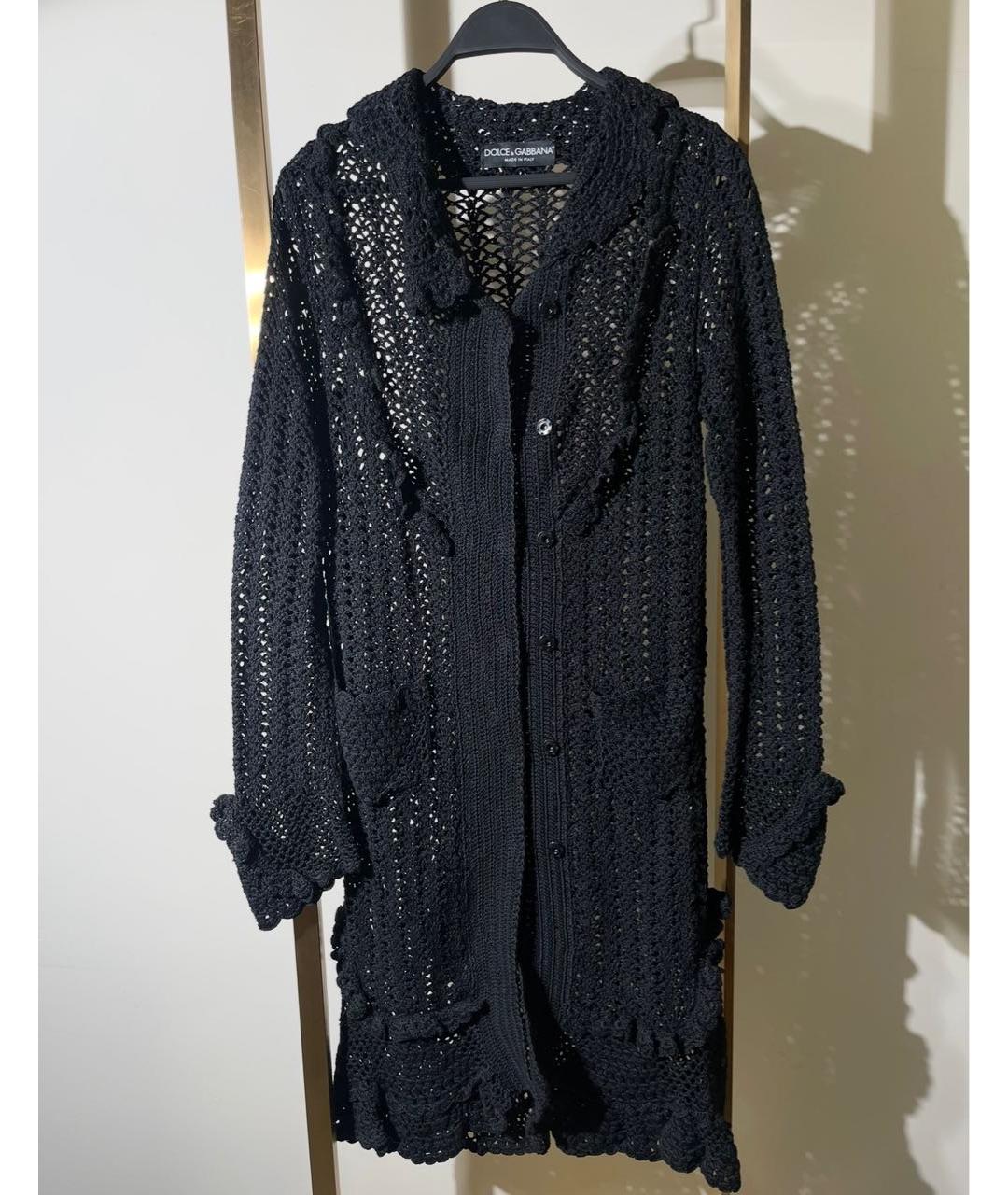 DOLCE&GABBANA Черный хлопковый кардиган, фото 6