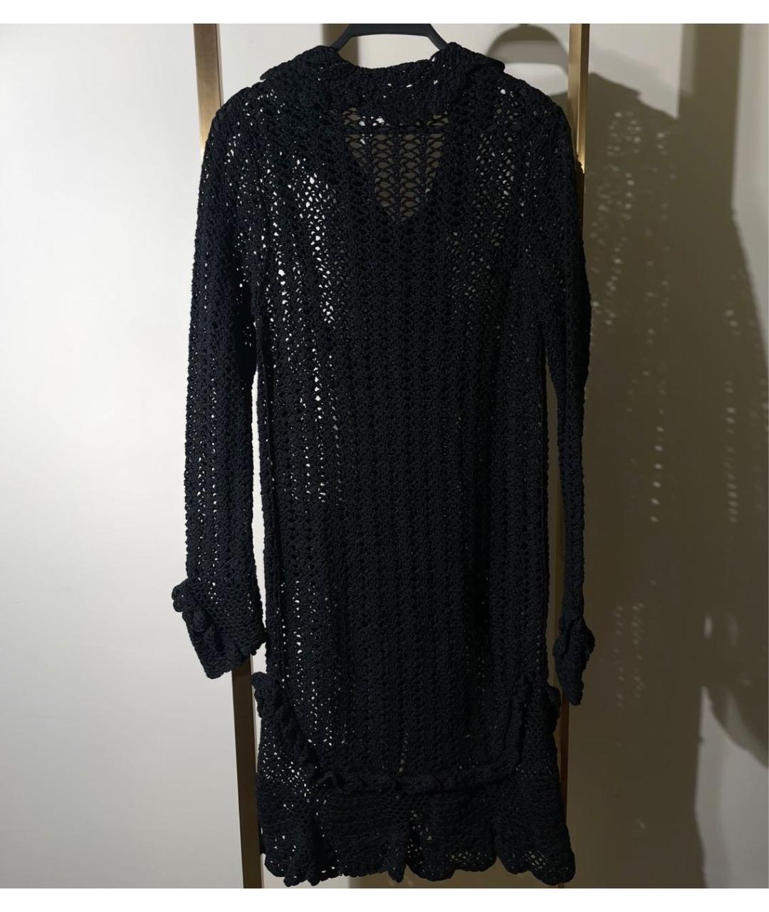 DOLCE&GABBANA Черный хлопковый кардиган, фото 2