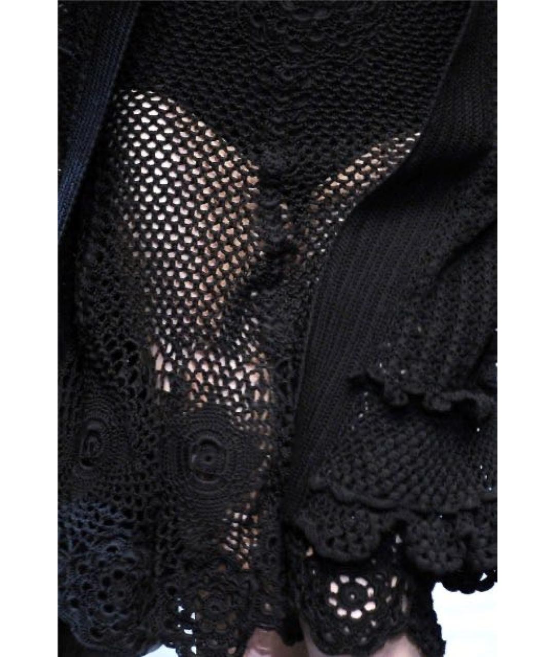 DOLCE&GABBANA Черный хлопковый кардиган, фото 4