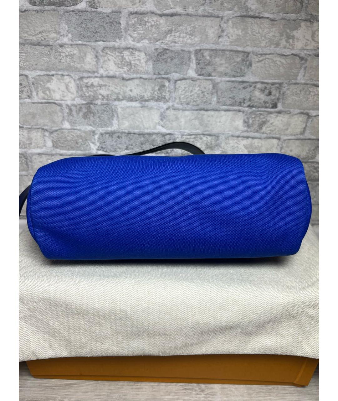 HERMES Синяя сумка с короткими ручками, фото 6