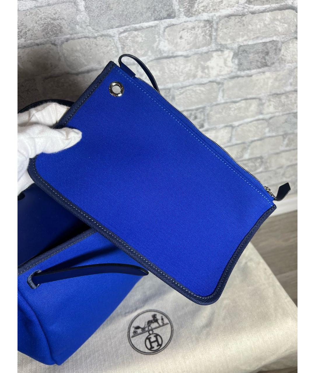 HERMES Синяя сумка с короткими ручками, фото 8