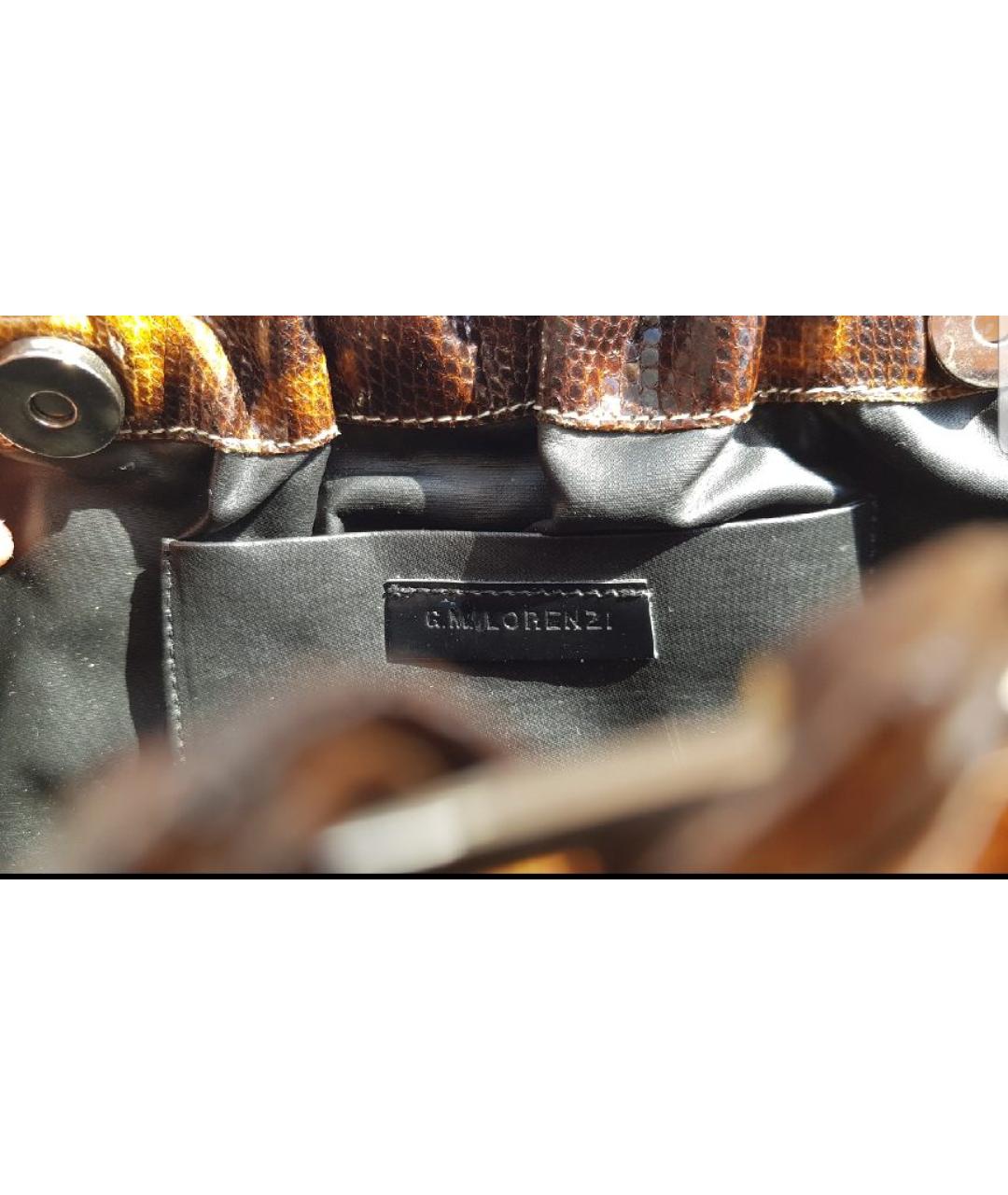 GIAN MARCO LORENZI Коричневая кожаная сумка через плечо, фото 5