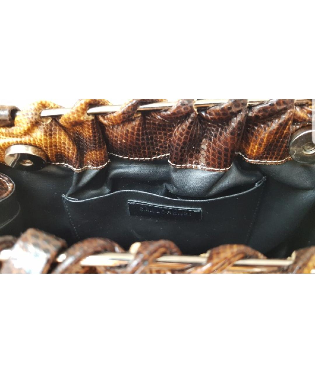 GIAN MARCO LORENZI Коричневая кожаная сумка через плечо, фото 4