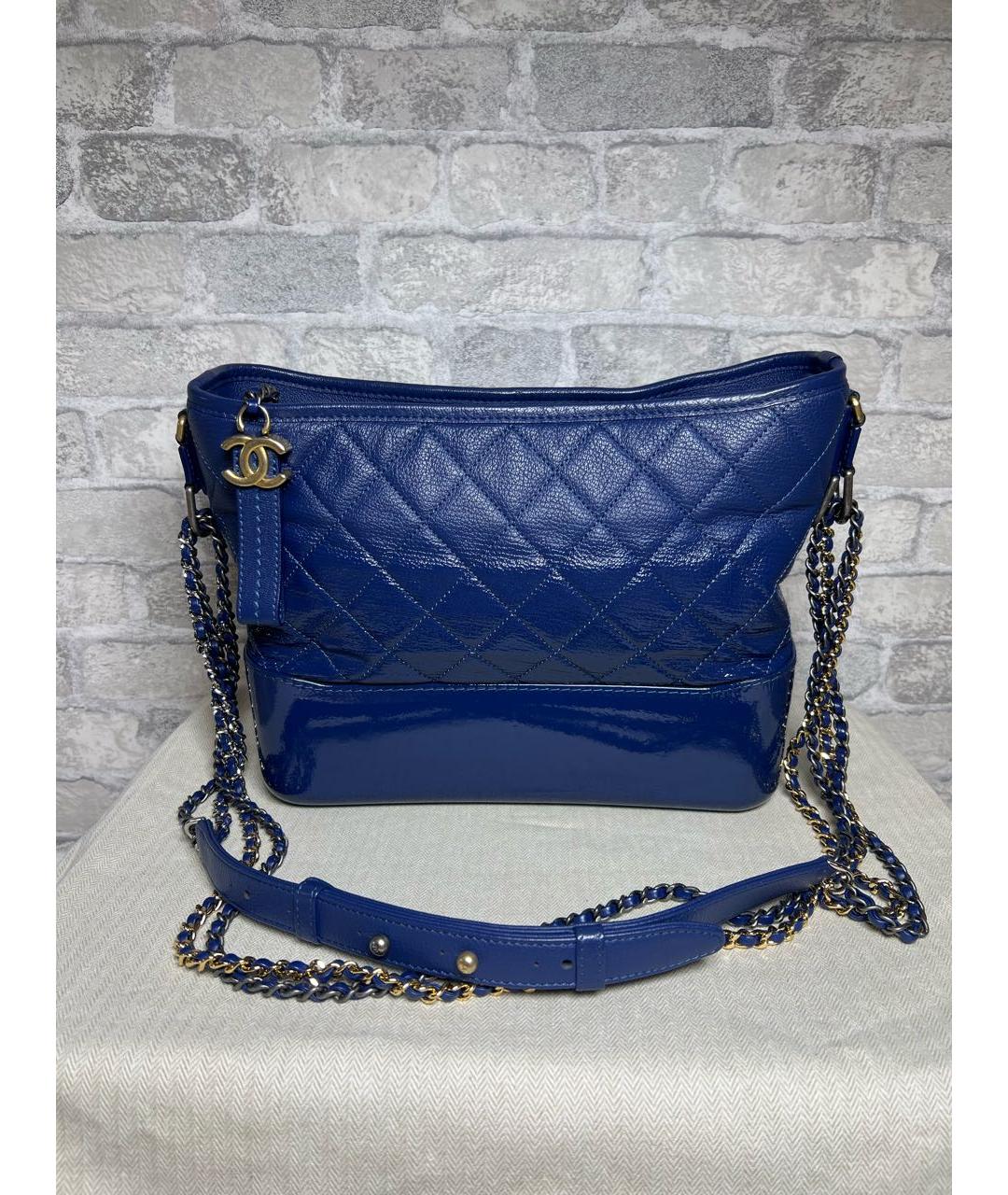 CHANEL Синяя кожаная сумка через плечо, фото 9