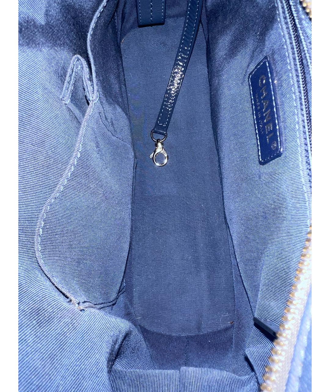 CHANEL Синяя кожаная сумка через плечо, фото 7