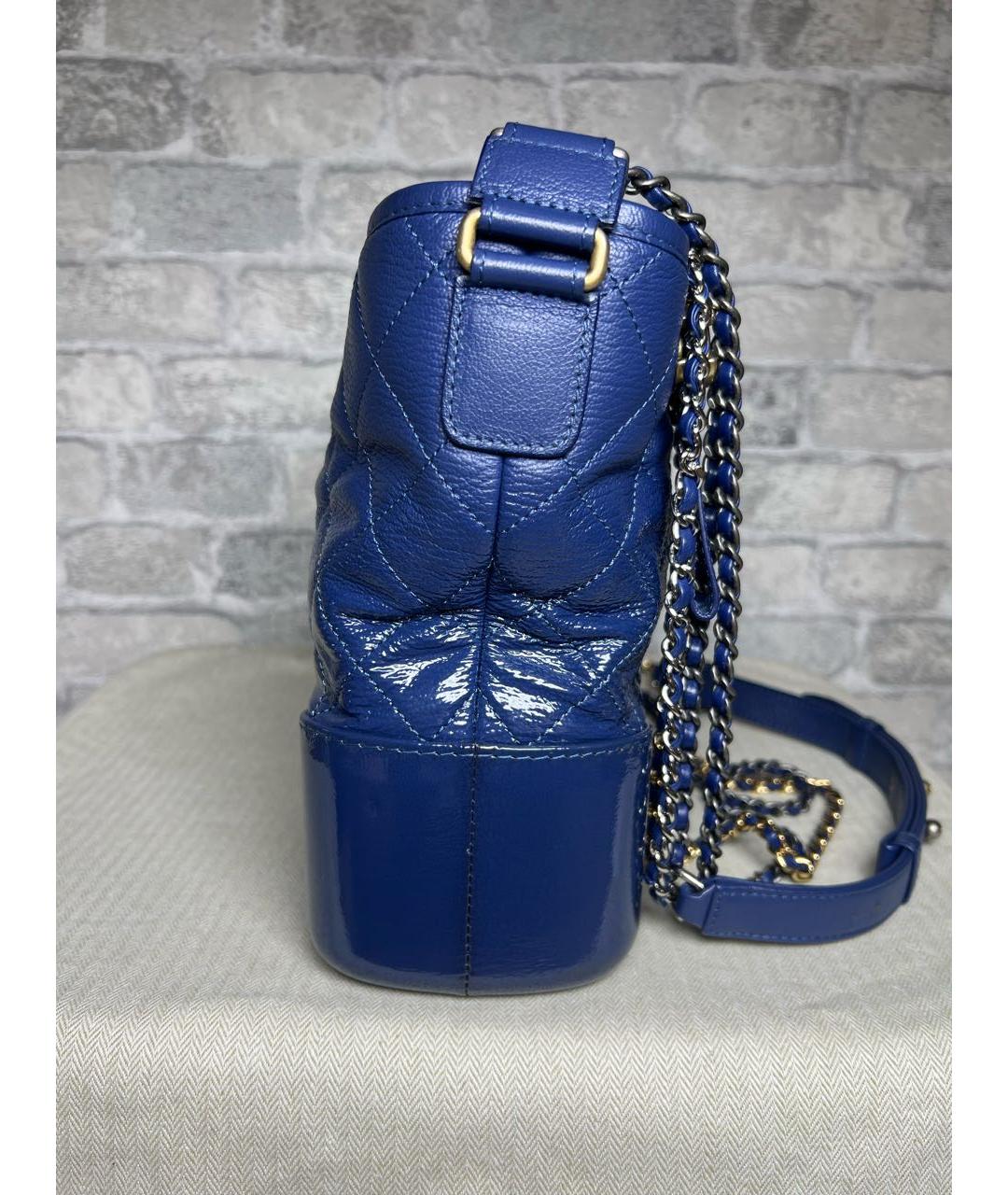 CHANEL Синяя кожаная сумка через плечо, фото 5
