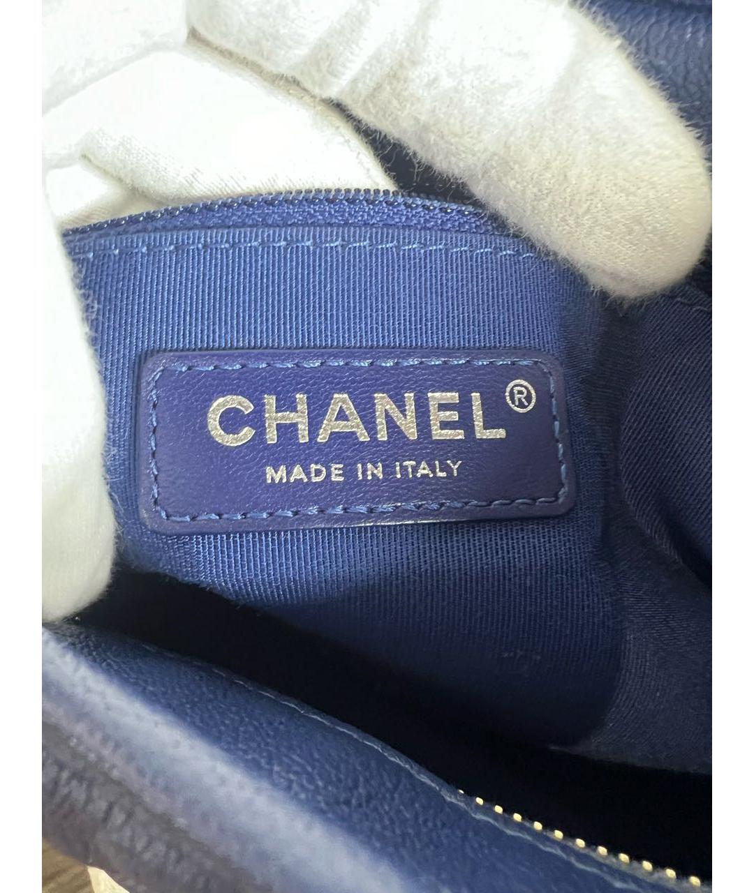 CHANEL Синяя кожаная сумка через плечо, фото 8