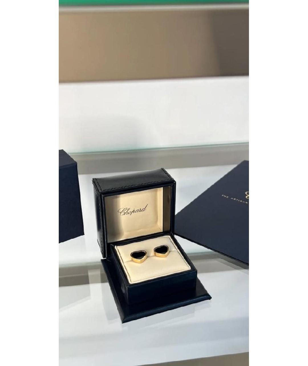 CHOPARD Черные серьги из розового золота, фото 6