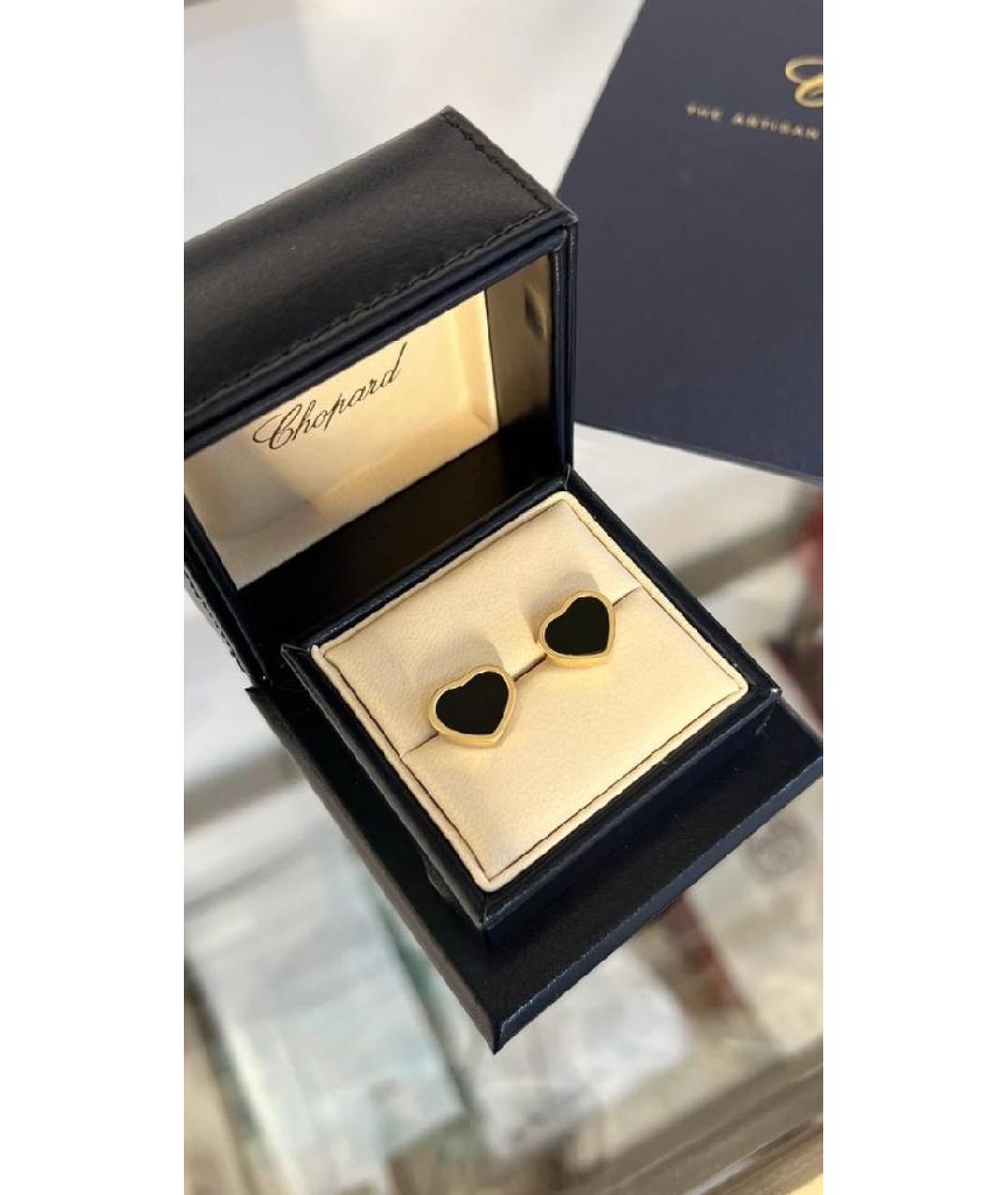 CHOPARD Черные серьги из розового золота, фото 7