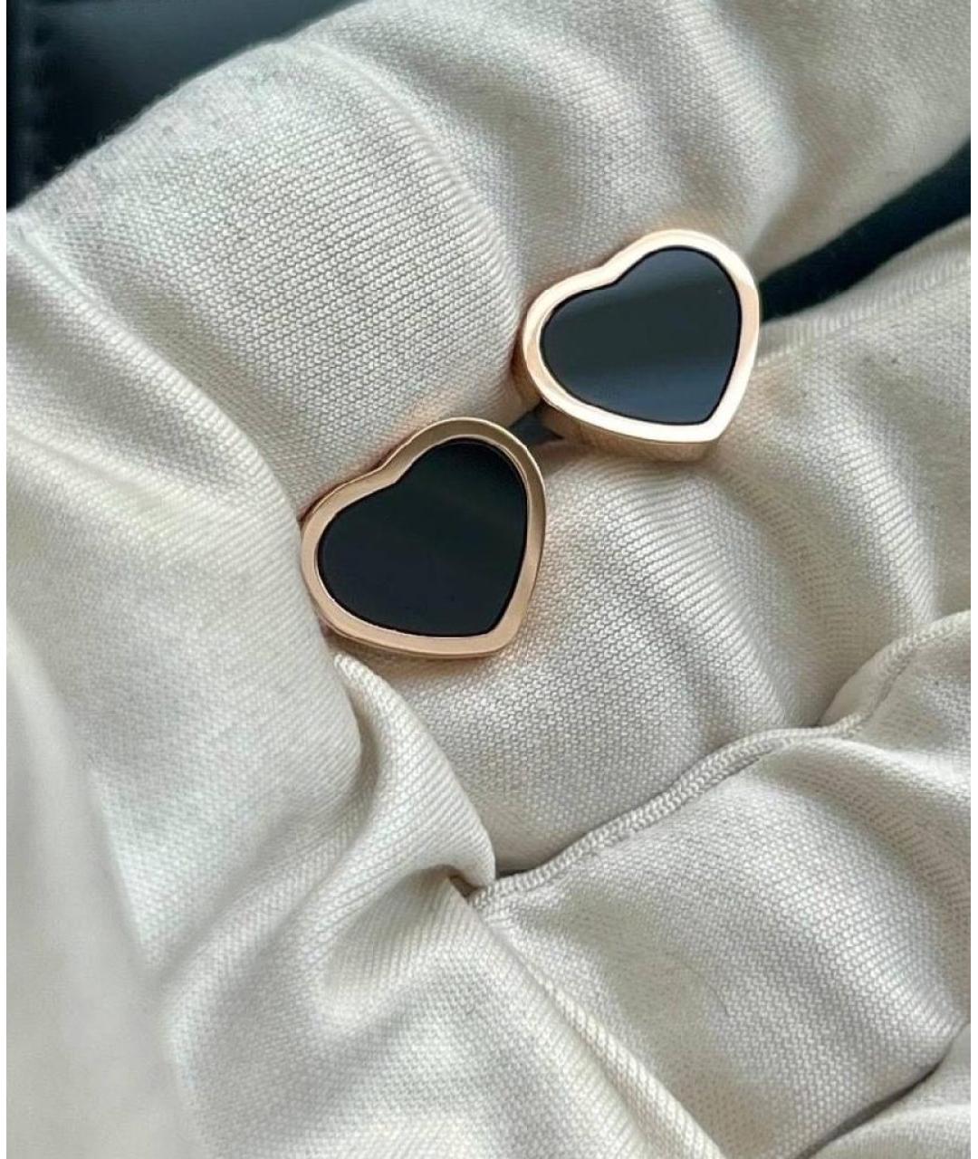 CHOPARD Черные серьги из розового золота, фото 5