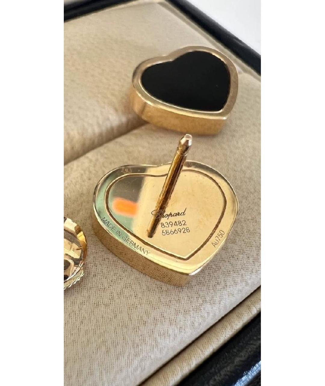 CHOPARD Черные серьги из розового золота, фото 3