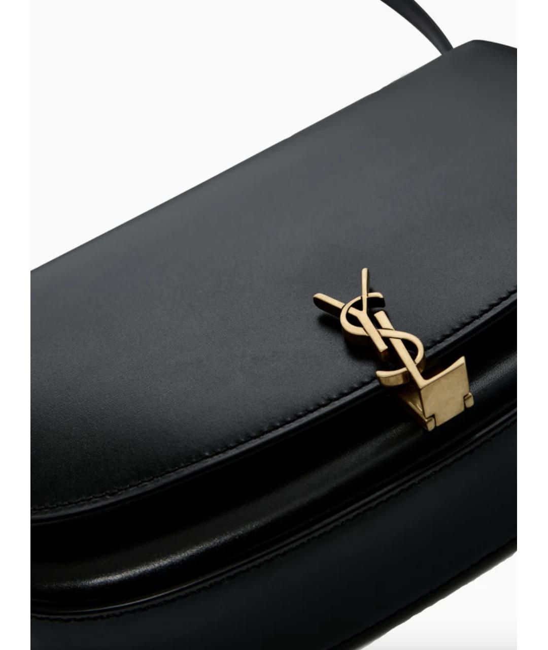 SAINT LAURENT Черная кожаная сумка через плечо, фото 4