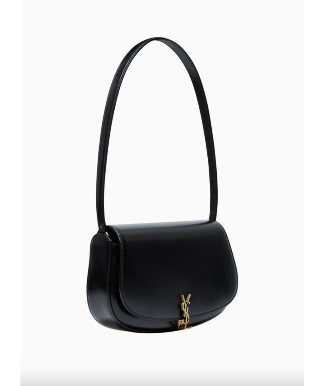 SAINT LAURENT Черная кожаная сумка через плечо, фото 2