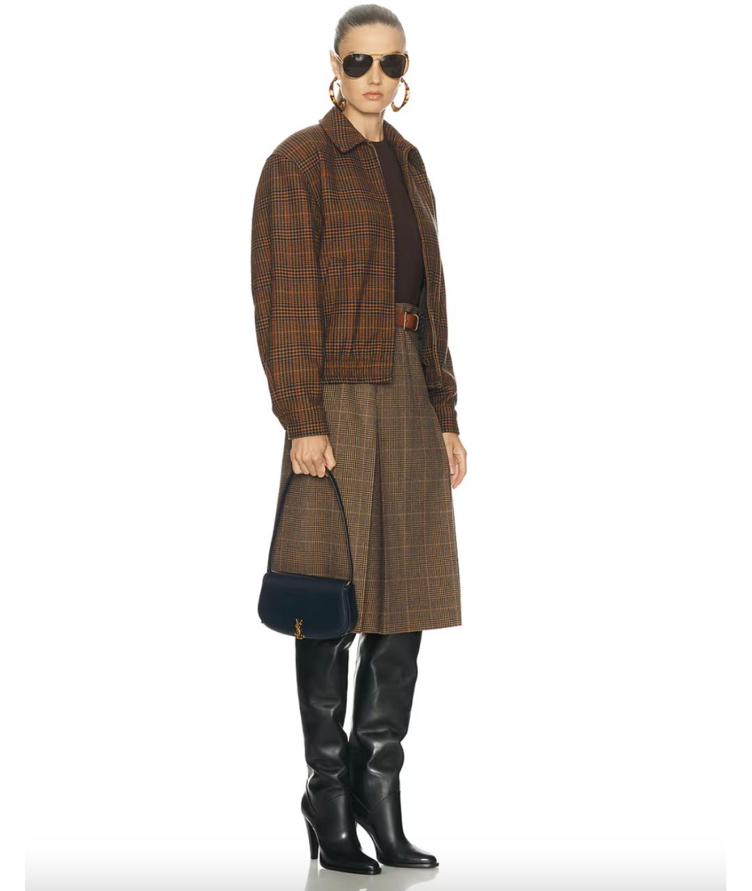 SAINT LAURENT Черная кожаная сумка через плечо, фото 5