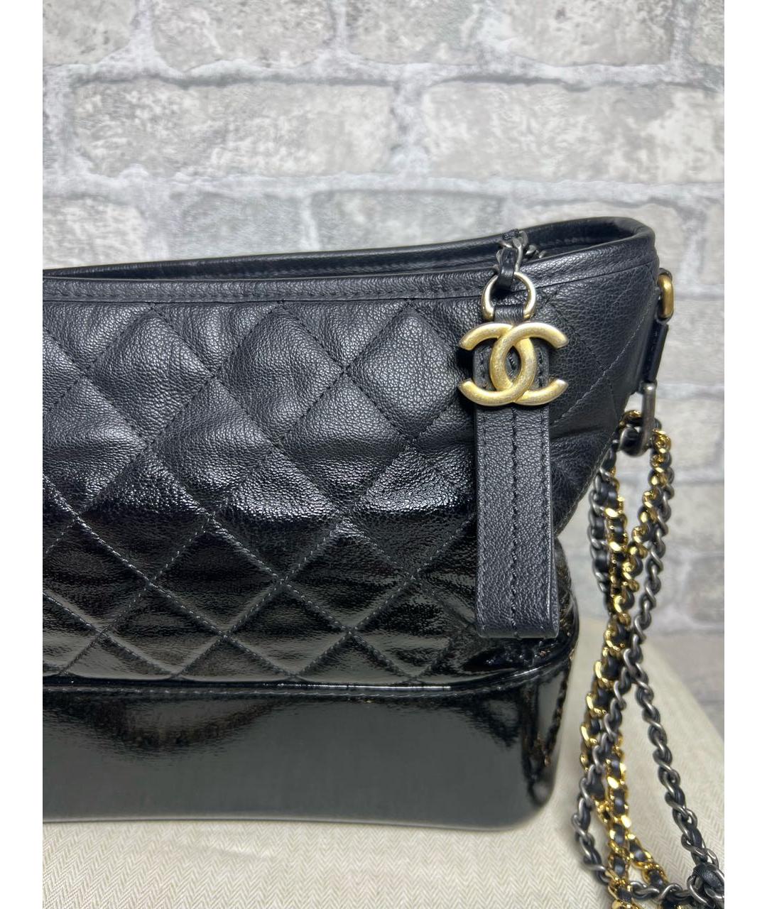 CHANEL Черная кожаная сумка через плечо, фото 3
