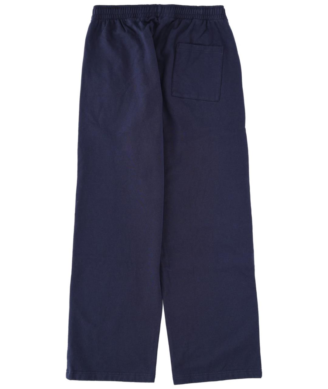 SPORTY AND RICH Синие хлопковые прямые брюки, фото 2