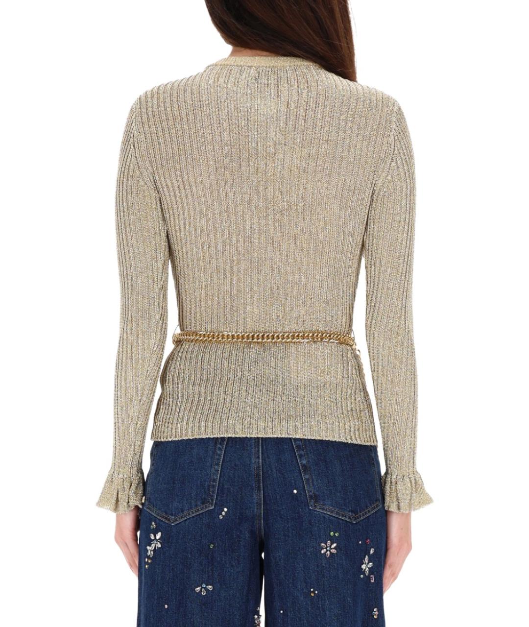 SELF-PORTRAIT Золотой вискозный джемпер / свитер, фото 2