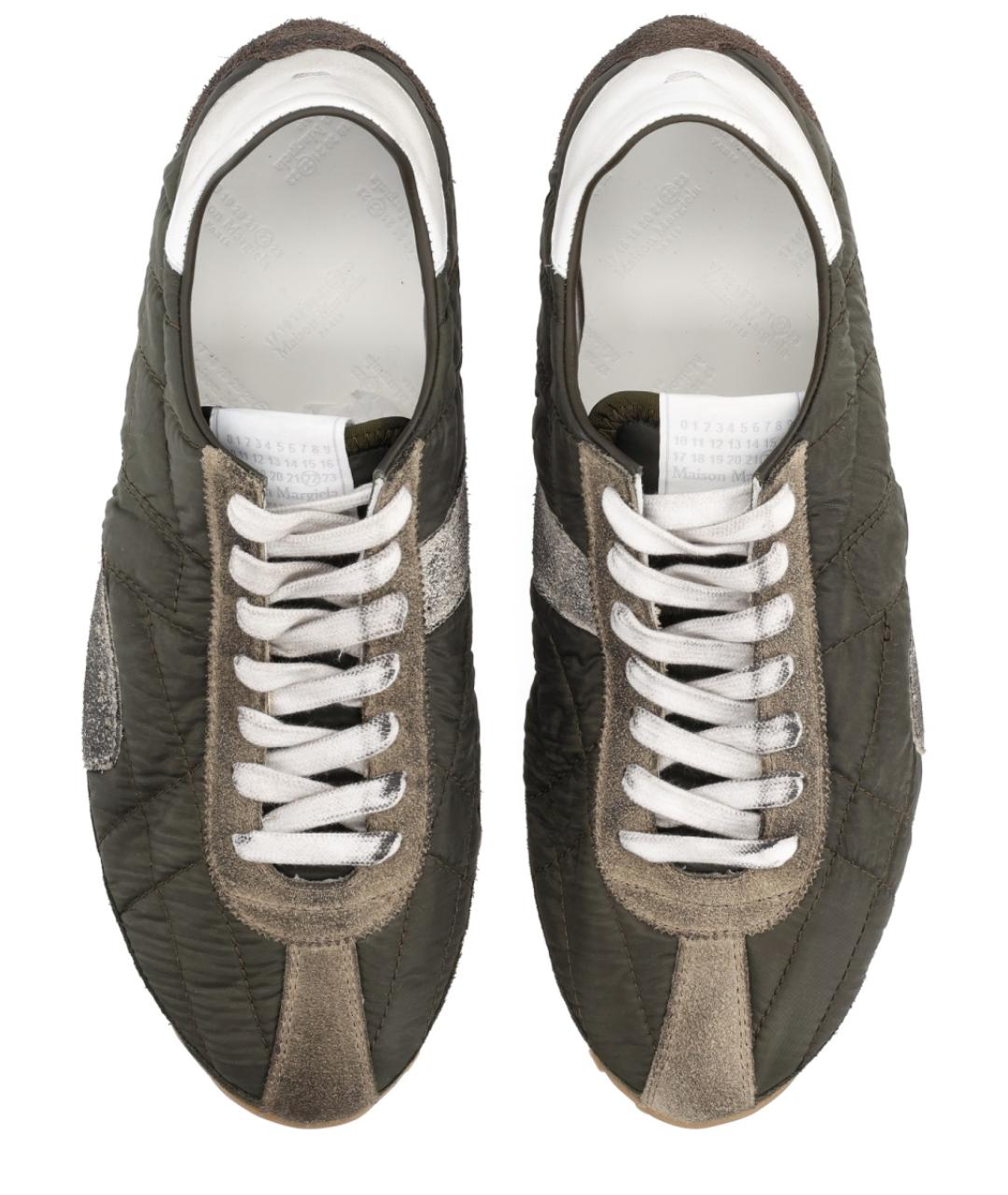 MAISON MARGIELA Зеленые синтетические низкие кроссовки / кеды, фото 4