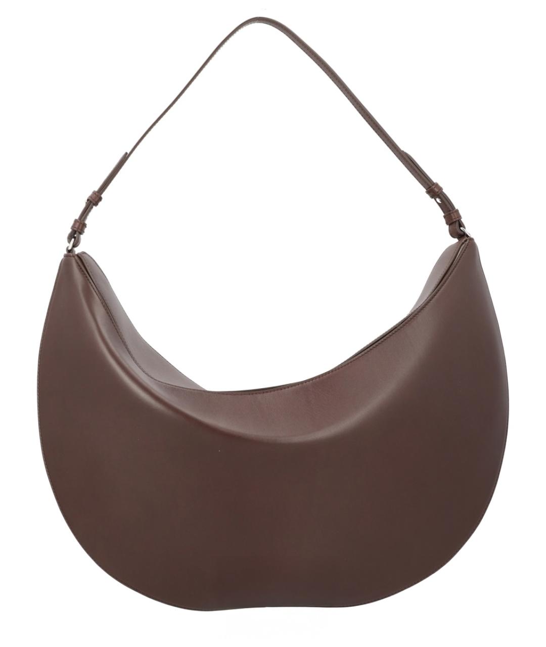 JACQUEMUS Коричневая кожаная сумка с короткими ручками, фото 3