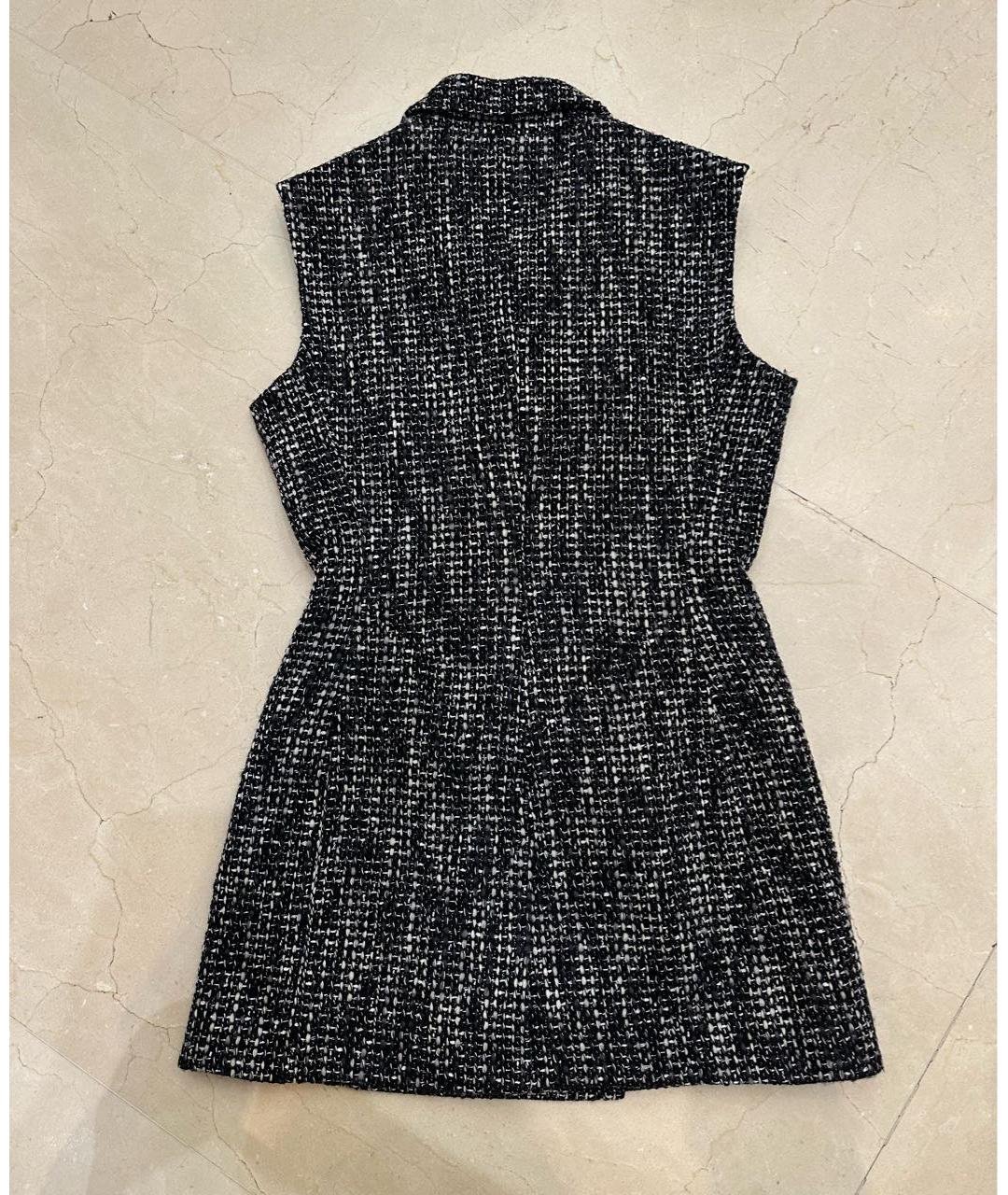 CHRISTIAN DIOR Серый твидовый жилет, фото 2