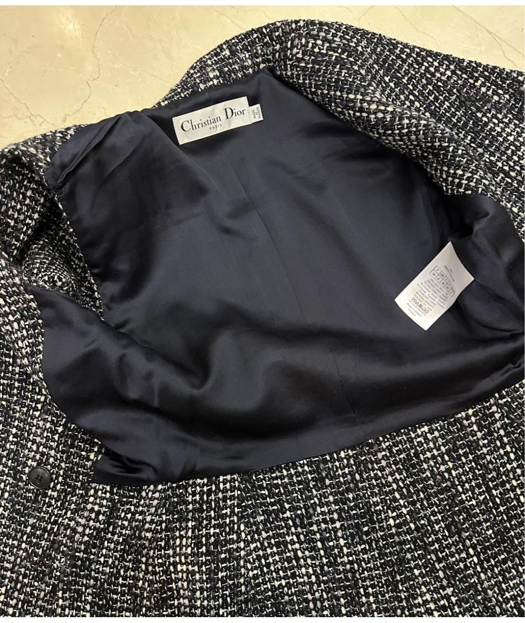 CHRISTIAN DIOR Серый твидовый жилет, фото 6