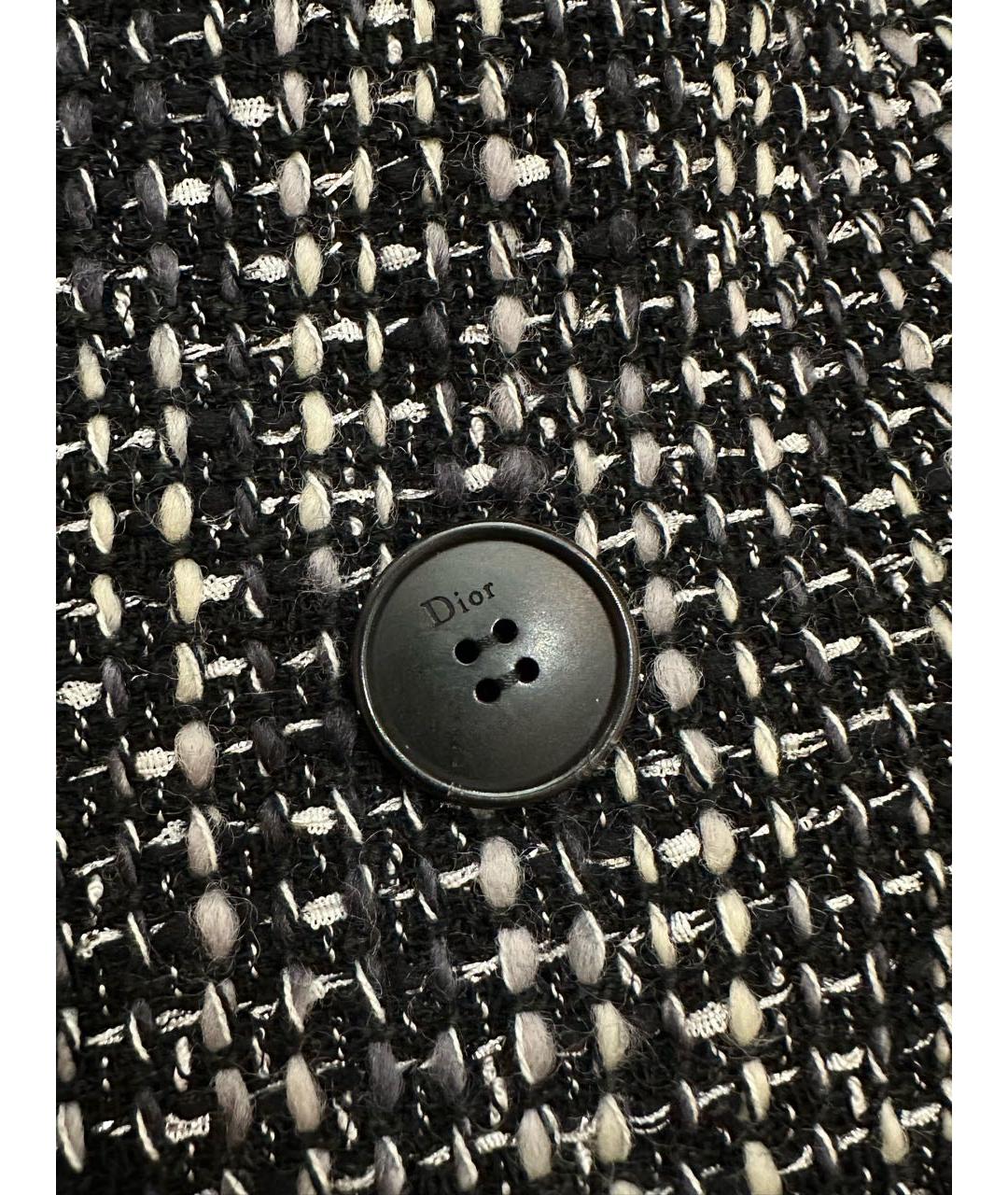 CHRISTIAN DIOR Серый твидовый жилет, фото 4