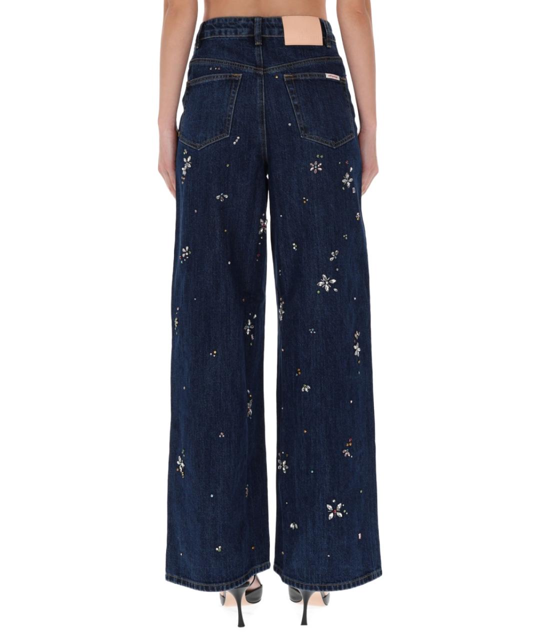 SELF-PORTRAIT Синие хлопковые джинсы клеш, фото 2