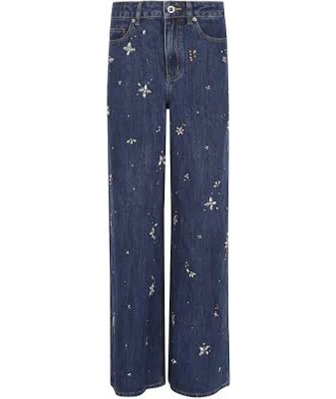 SELF-PORTRAIT Синие хлопковые джинсы клеш, фото 1