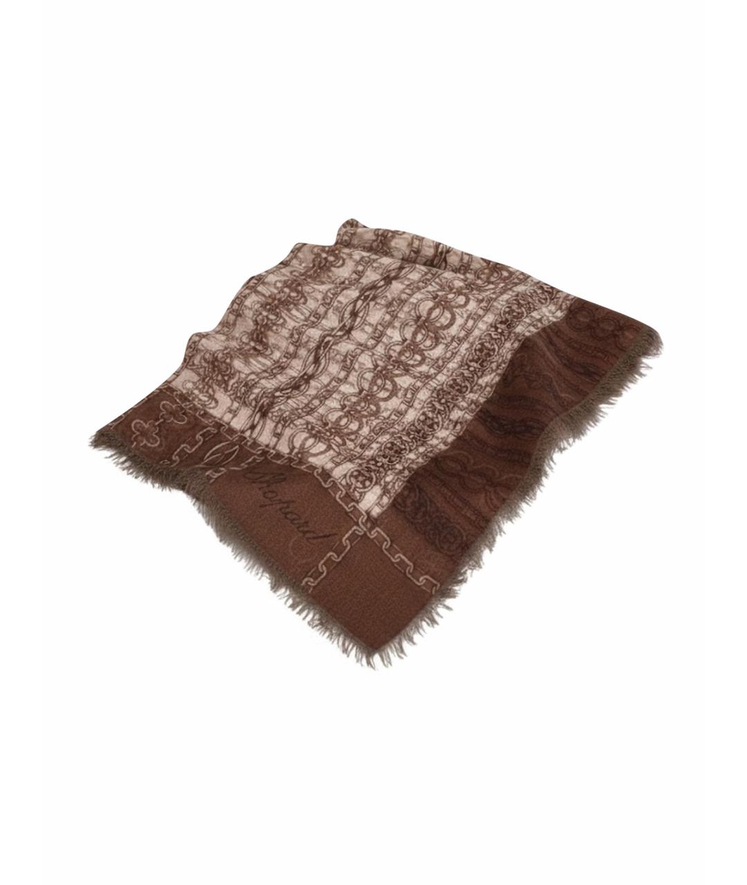 LOUIS VUITTON Коричневый кашемировый платок, фото 1