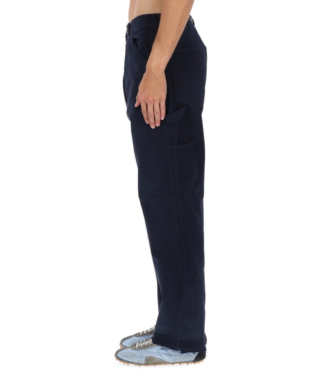 MAISON MARGIELA Синие хлопковые прямые джинсы, фото 2