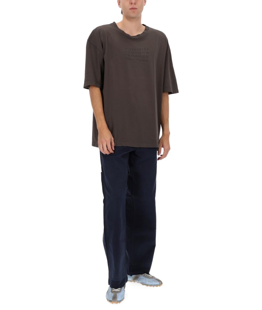 MAISON MARGIELA Синие хлопковые прямые джинсы, фото 5