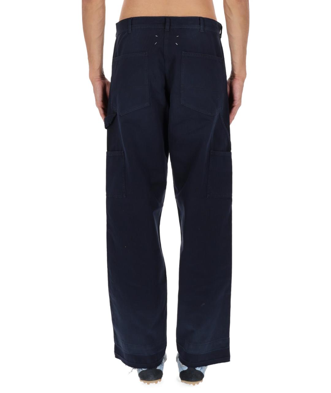 MAISON MARGIELA Синие хлопковые прямые джинсы, фото 3