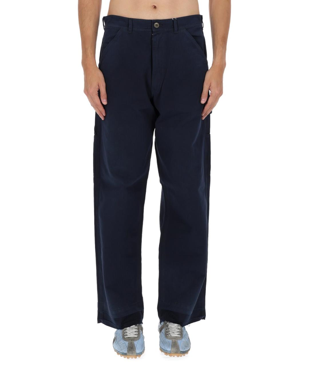 MAISON MARGIELA Синие хлопковые прямые джинсы, фото 4