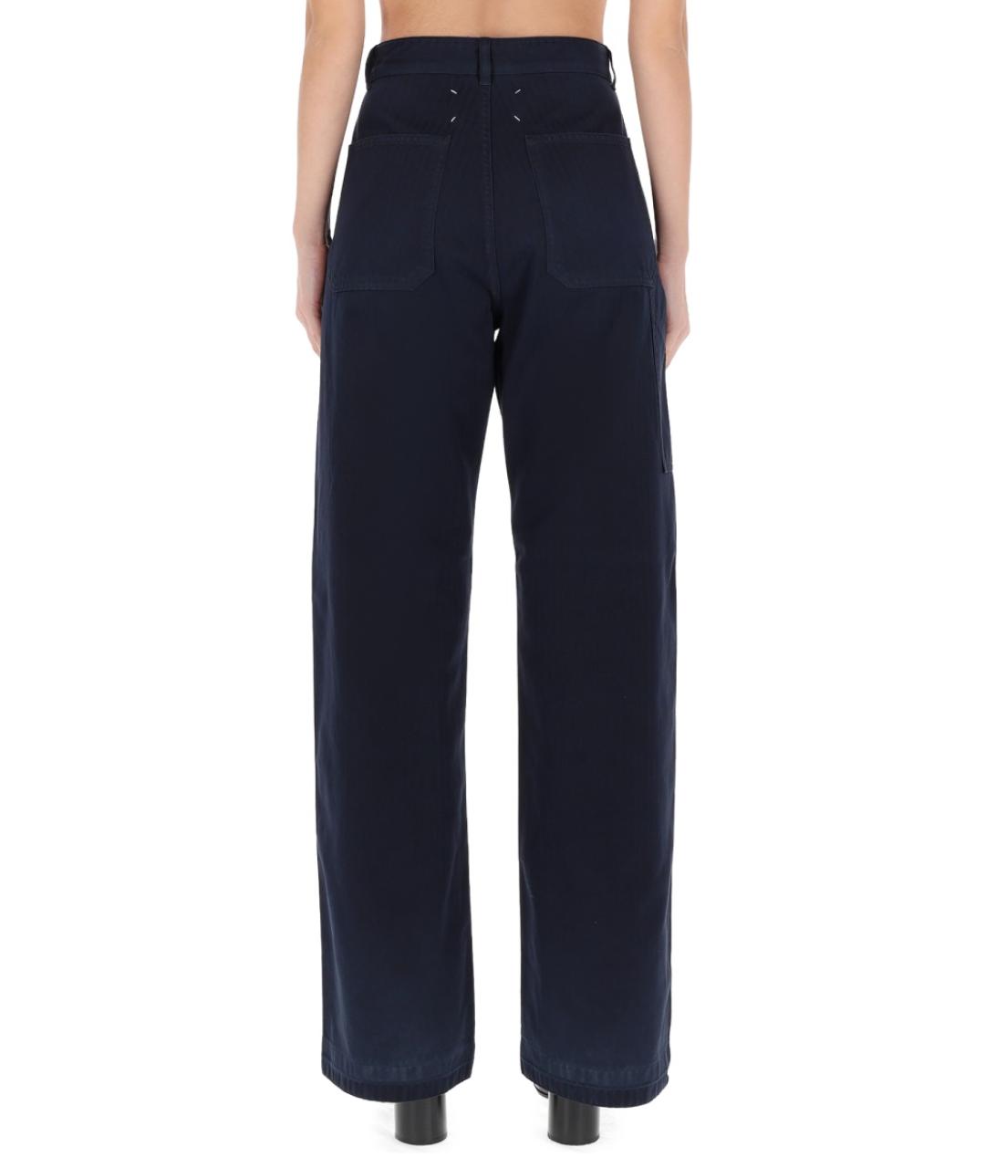 MAISON MARGIELA Синие хлопковые прямые джинсы, фото 3