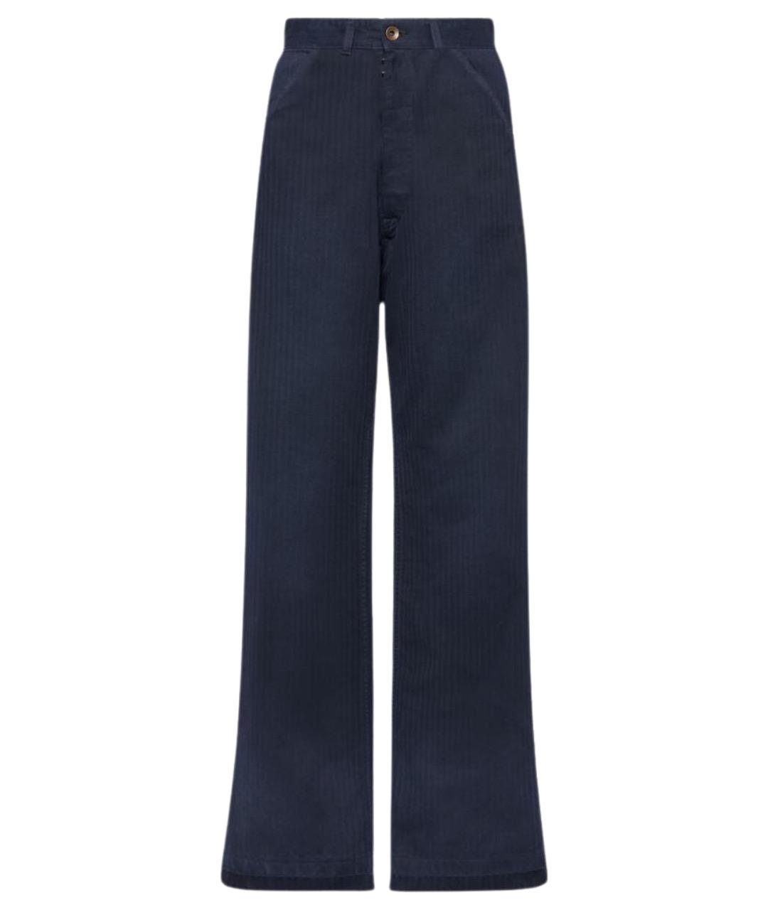 MAISON MARGIELA Синие хлопковые прямые джинсы, фото 1