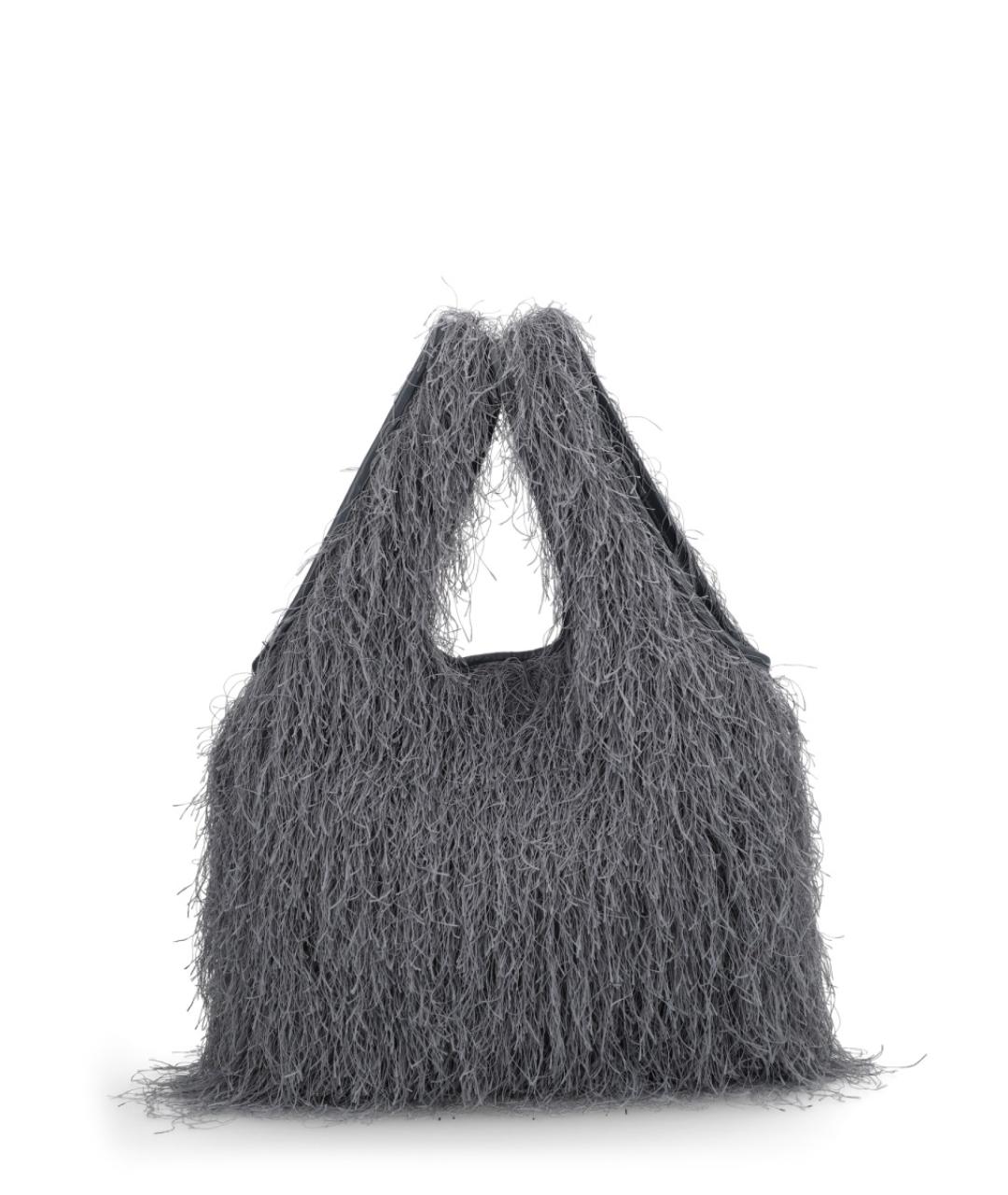 DRIES VAN NOTEN Серая синтетическая сумка тоут, фото 2