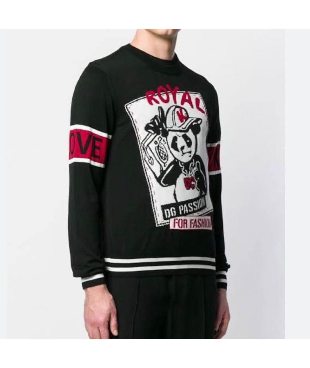 DOLCE&GABBANA Черный шерстяной джемпер / свитер, фото 2