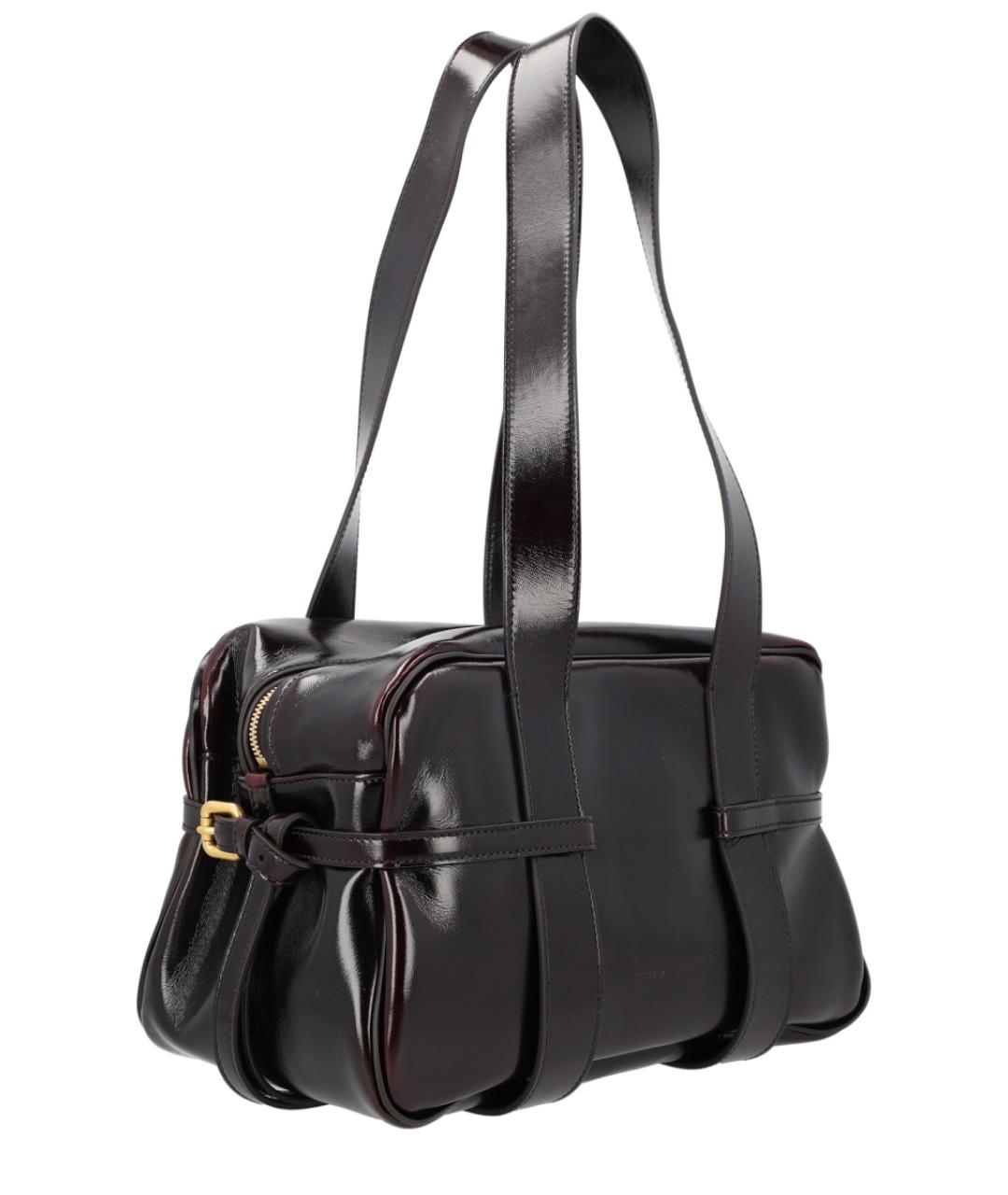 DRIES VAN NOTEN Коричневая кожаная сумка с короткими ручками, фото 3