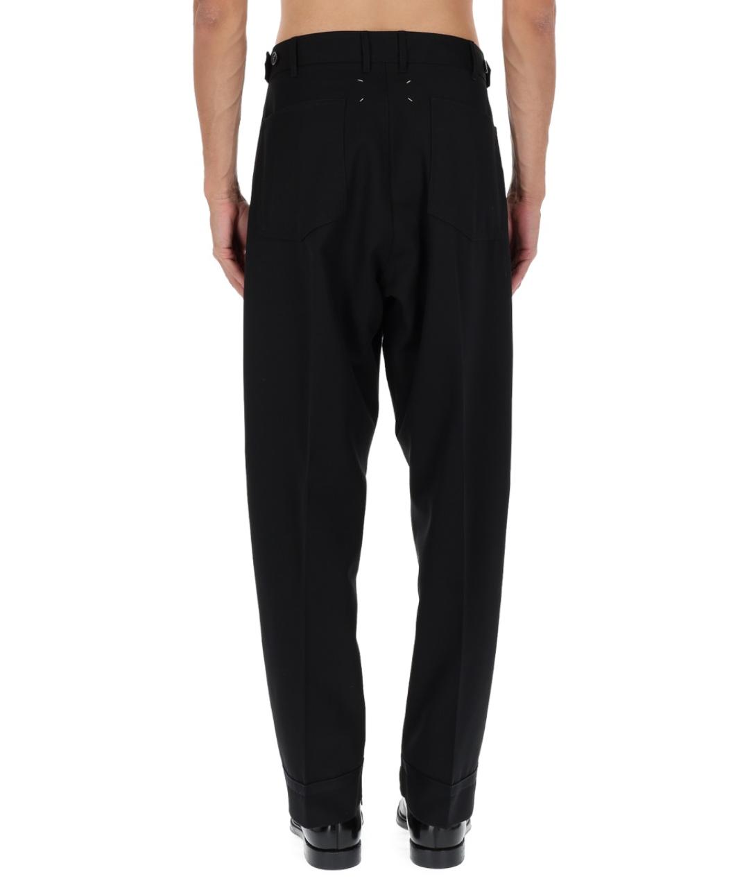 MAISON MARGIELA Черные полиэстеровые повседневные брюки, фото 3