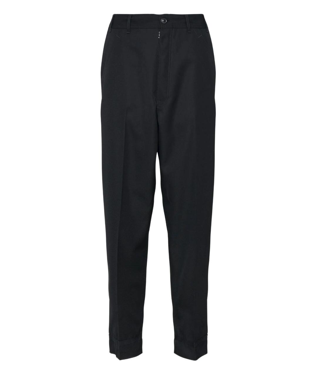 MAISON MARGIELA Черные полиэстеровые повседневные брюки, фото 1