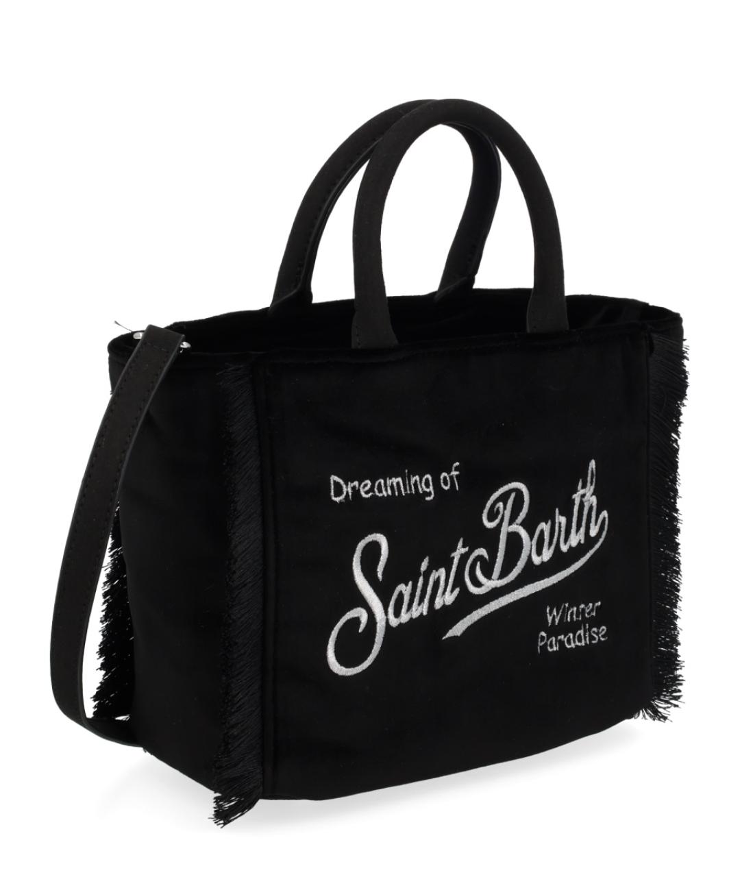MC2 SAINT BARTH Черная синтетическая сумка тоут, фото 2