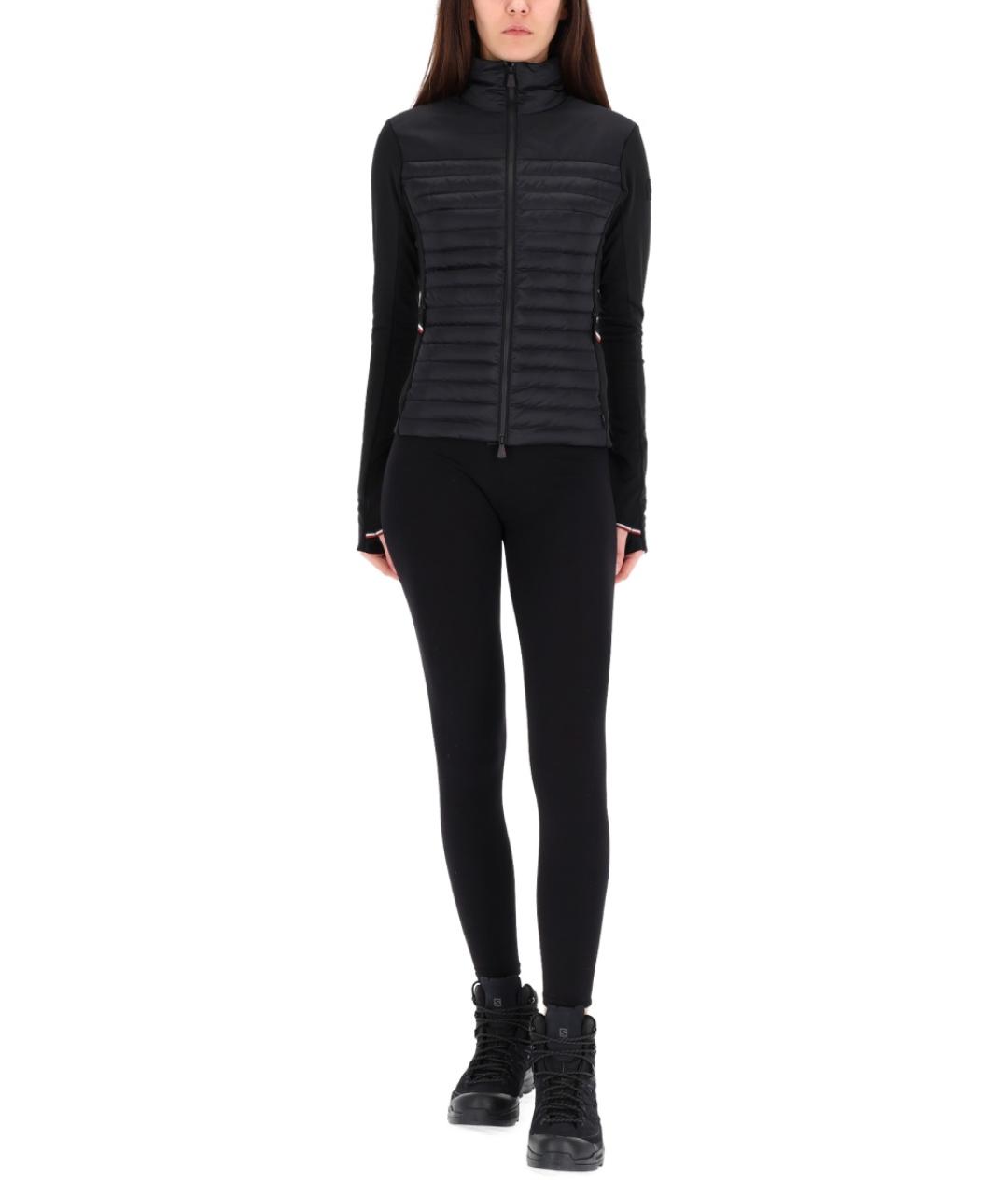 MONCLER GRENOBLE Черный полиэстеровый кардиган, фото 2