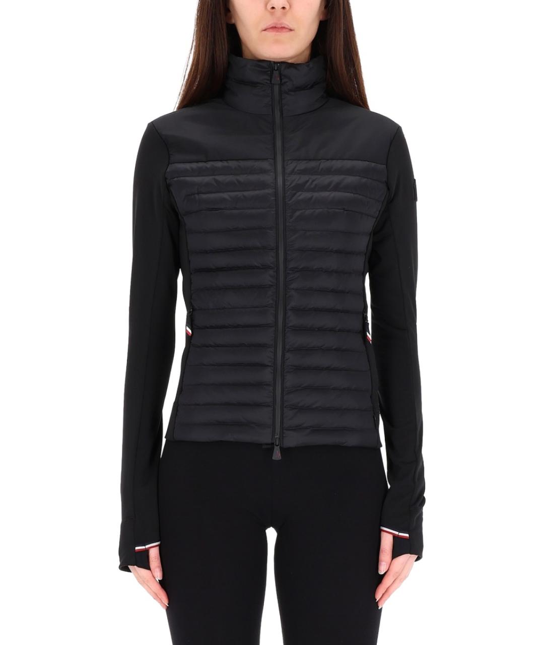 MONCLER GRENOBLE Черный полиэстеровый кардиган, фото 4