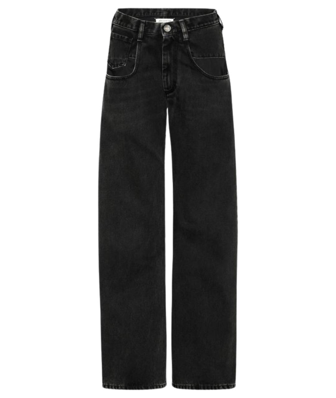 MAISON MARGIELA Черные хлопковые прямые брюки, фото 1